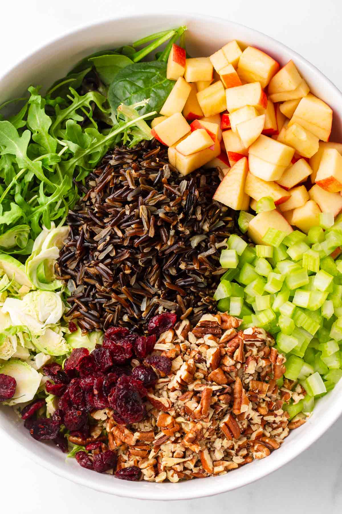 ingredients chopped up in bowl