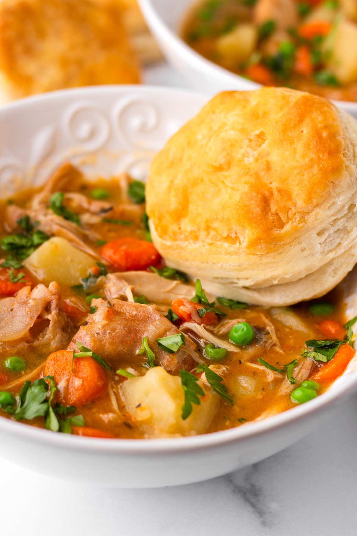 bowl of comforting chicken stew