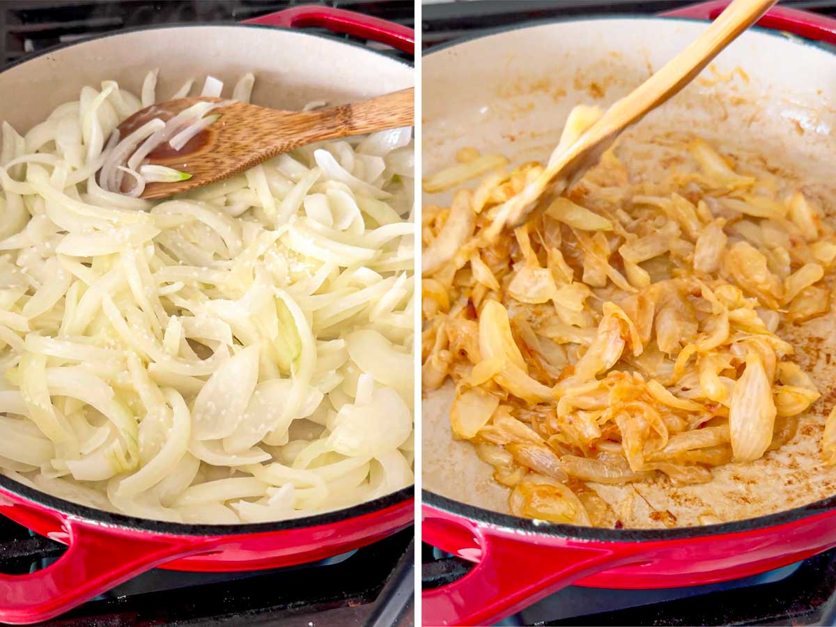 caramelizing onions