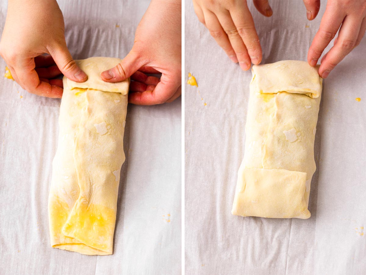 folding pastry over