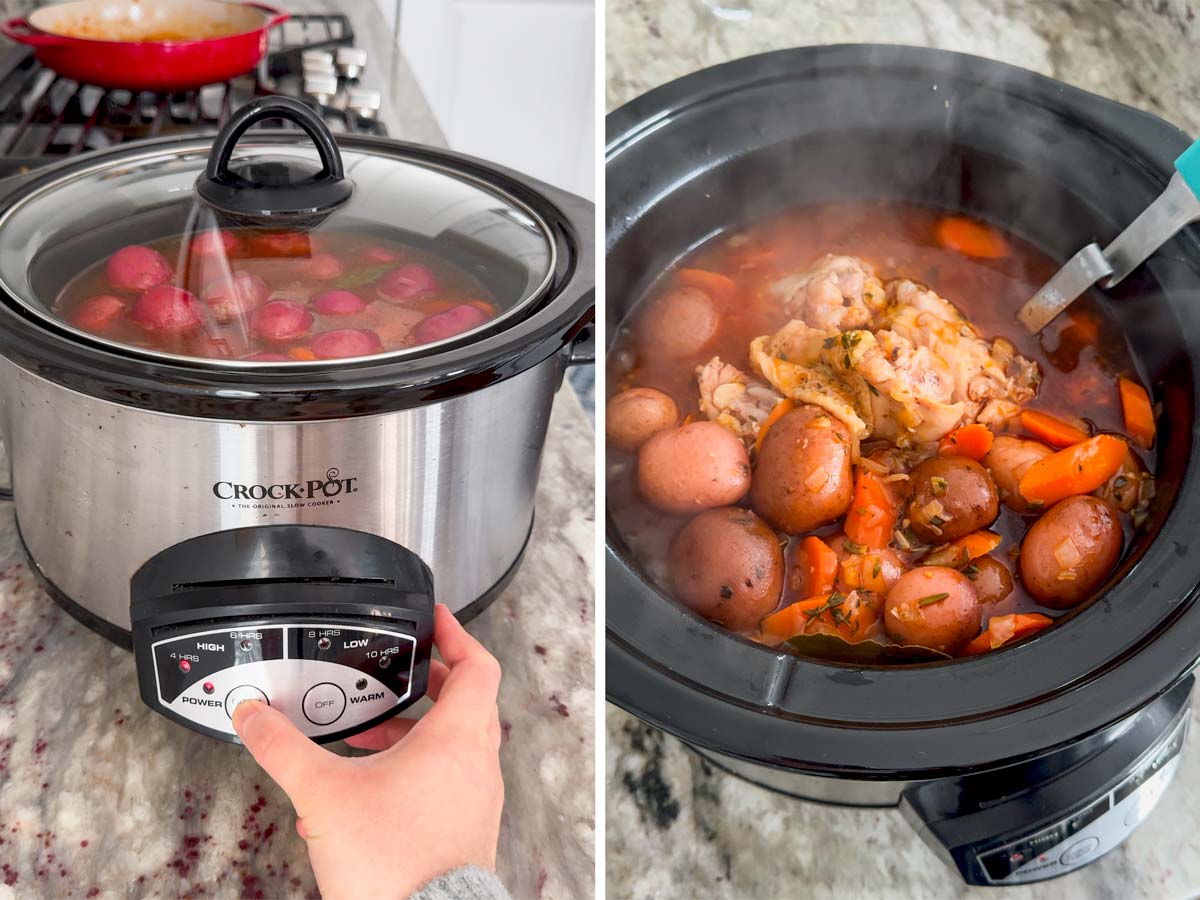 setting slow cooker to 4 hours