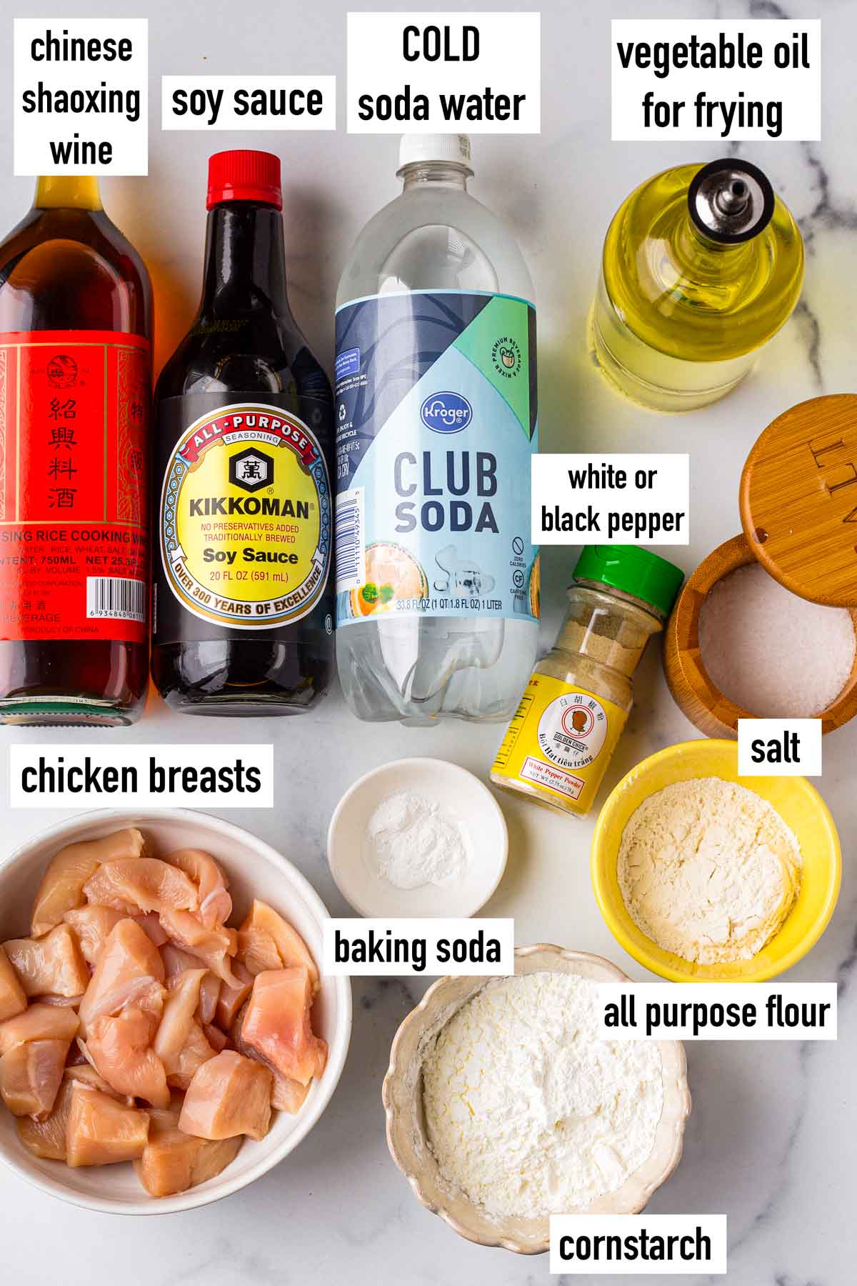 labeled ingredients for stir fry