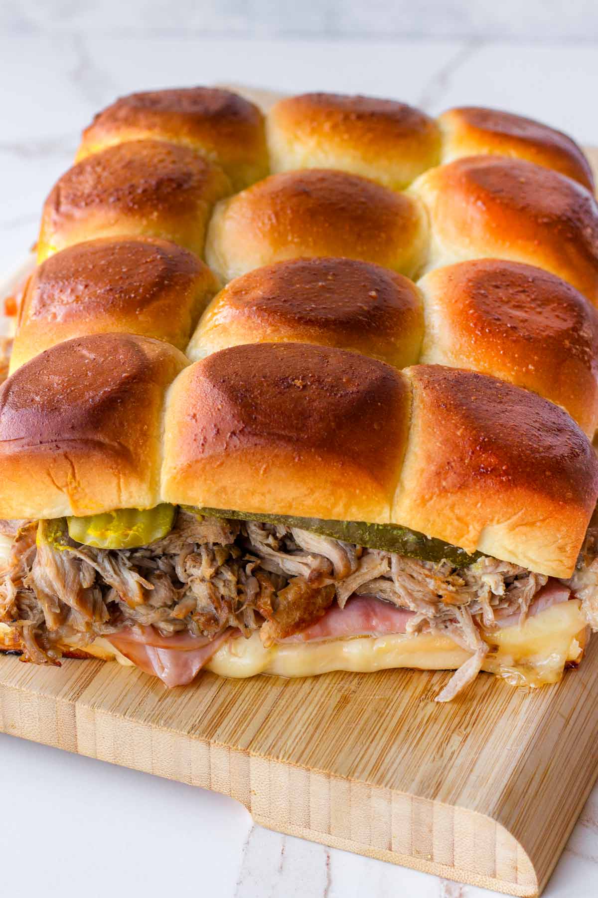 a 12 count slab of cuban sliders