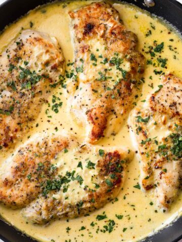 creamy honey mustard chicken skillet