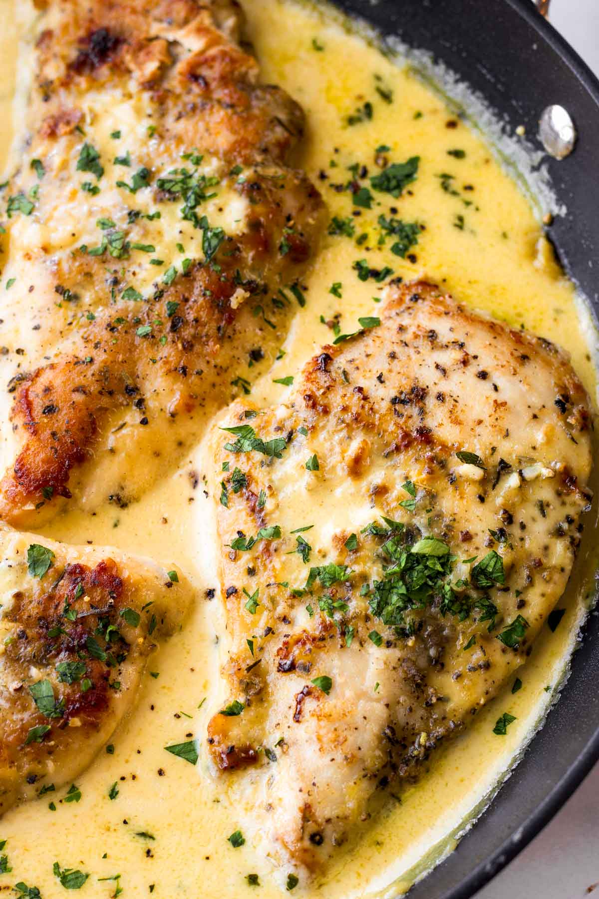 close up of honey mustard chicken