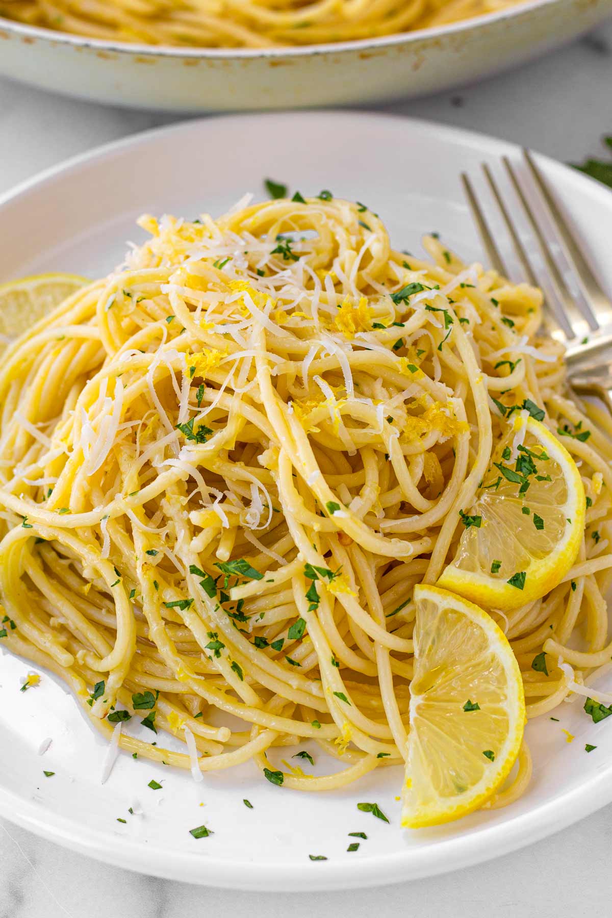 easy lemon spaghetti with garlic