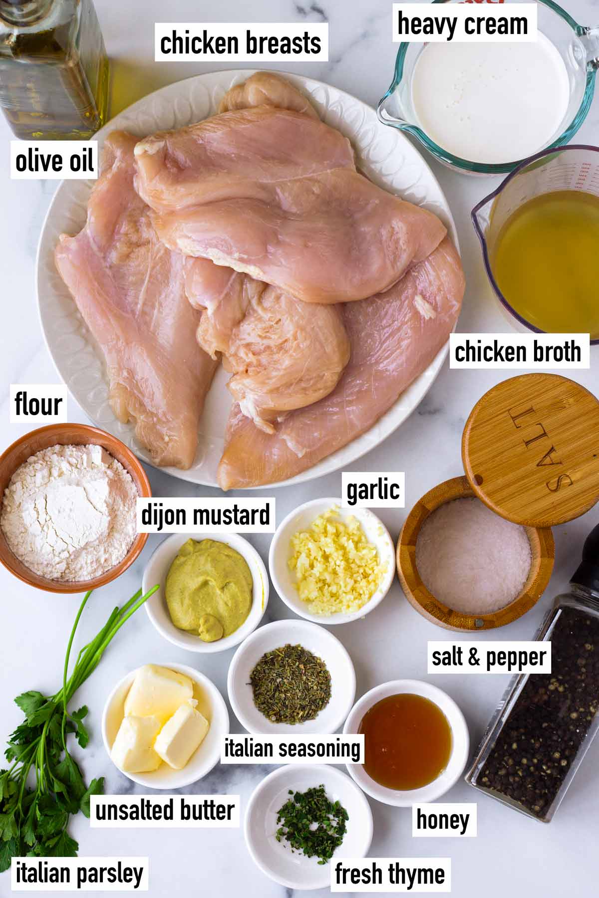 labeled ingredients