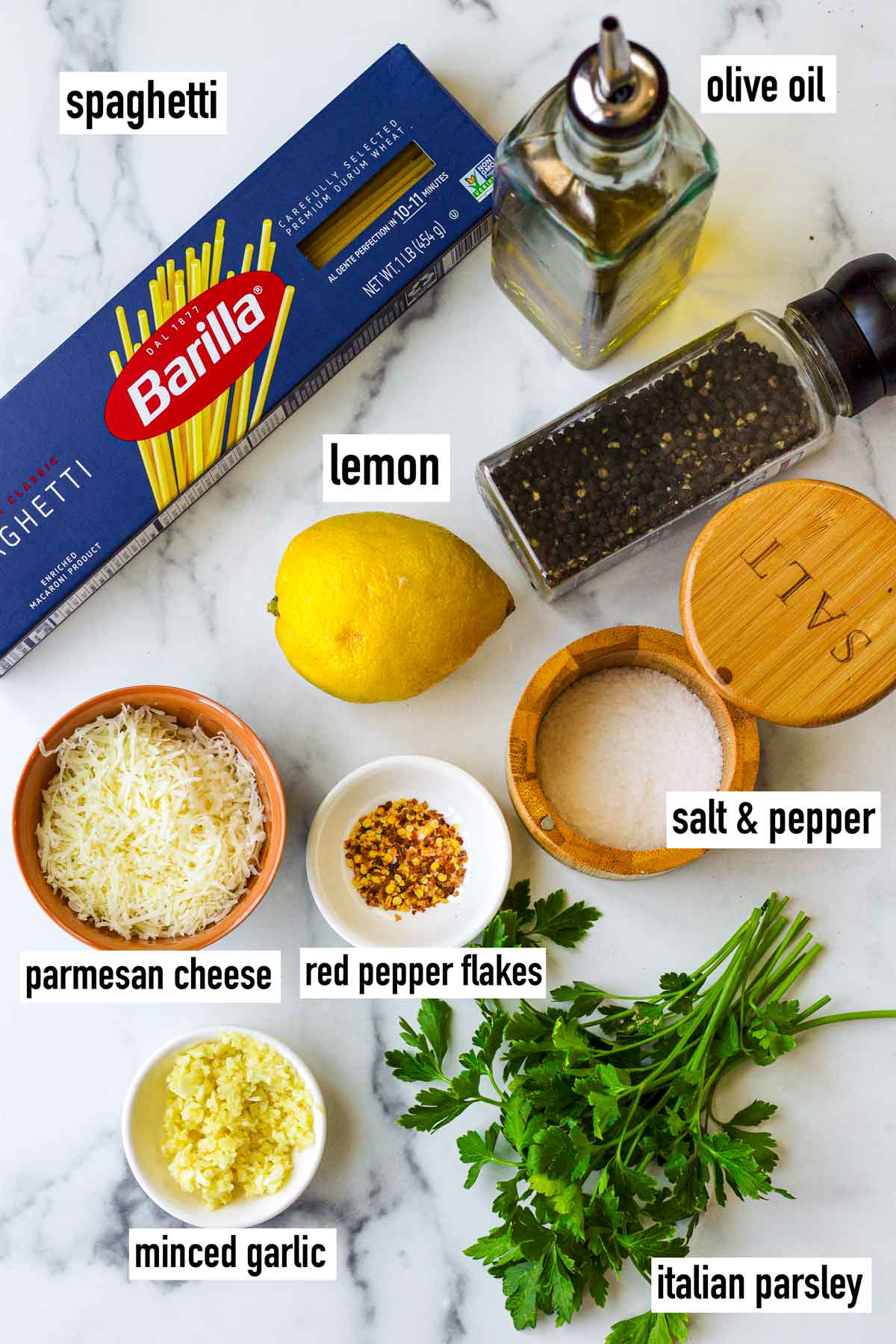 labeled ingredients