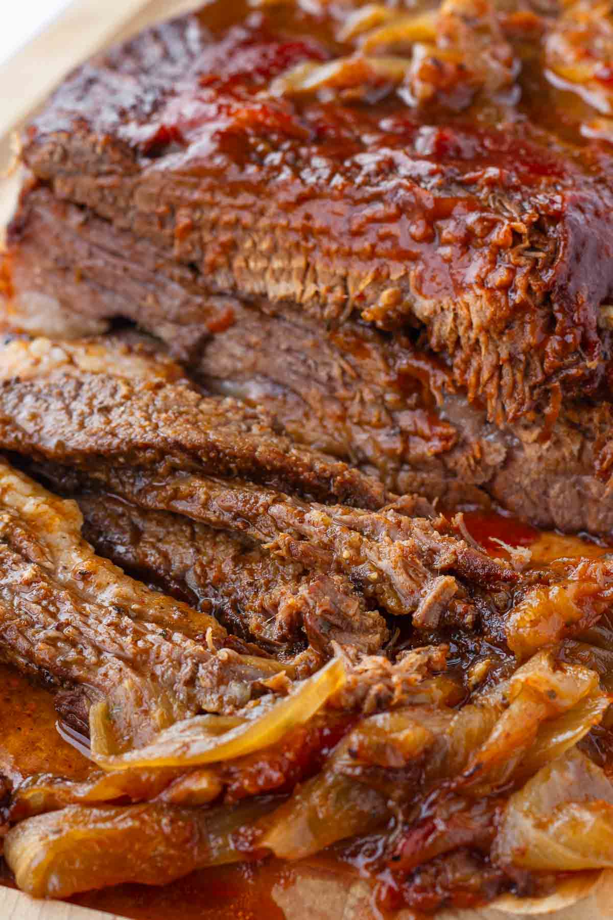 sliced tender brisket