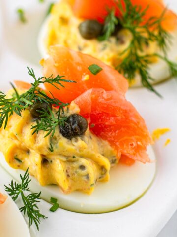 smoked salmon deviled eggs