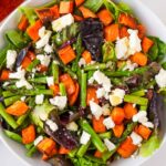 seasonal sweet potato salad roasted with asparagus