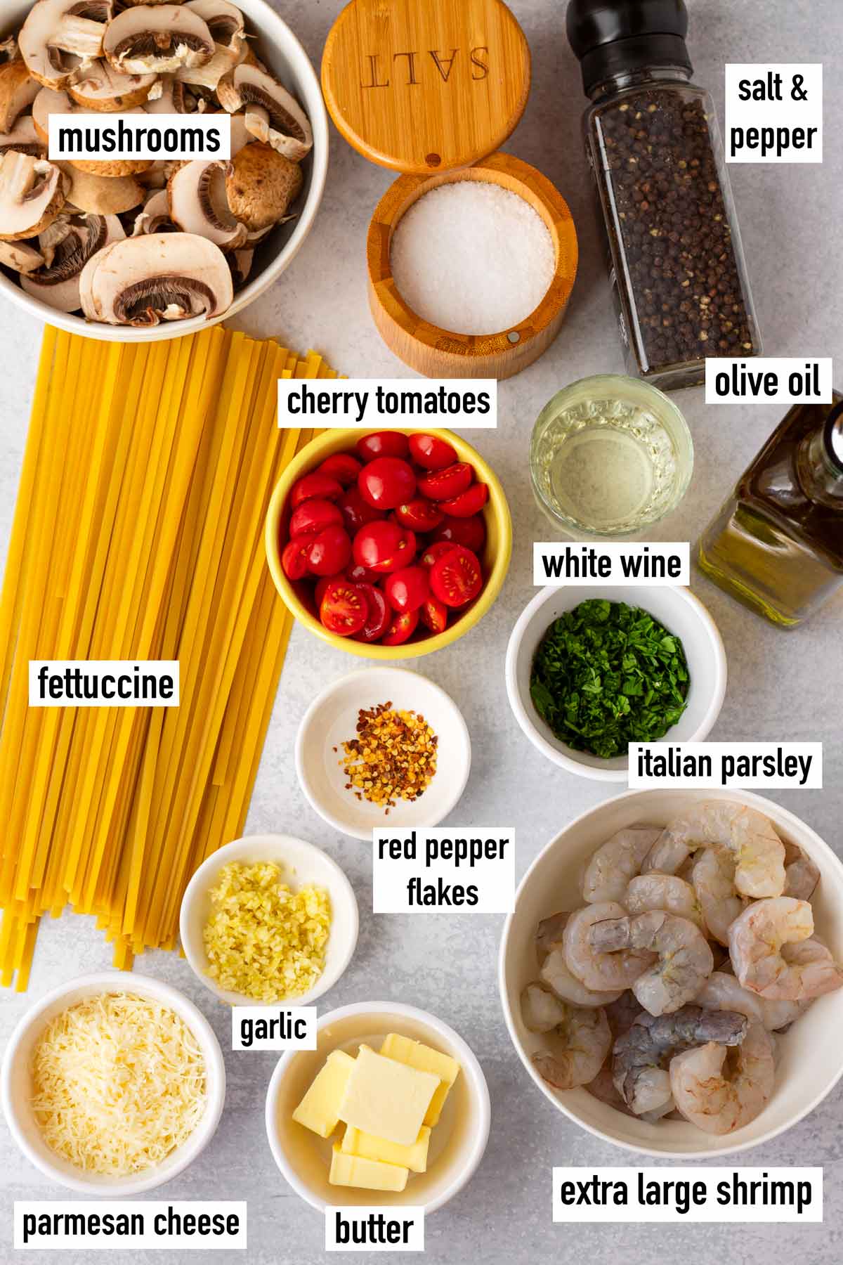 labeled ingredients