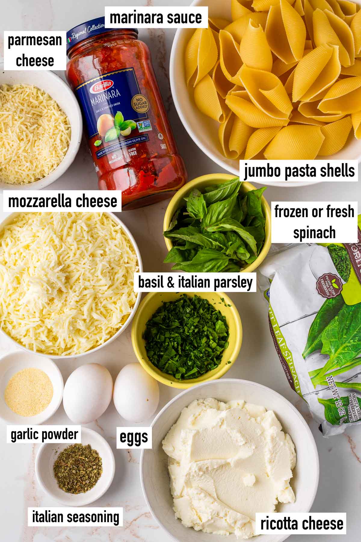 labeled ingredients