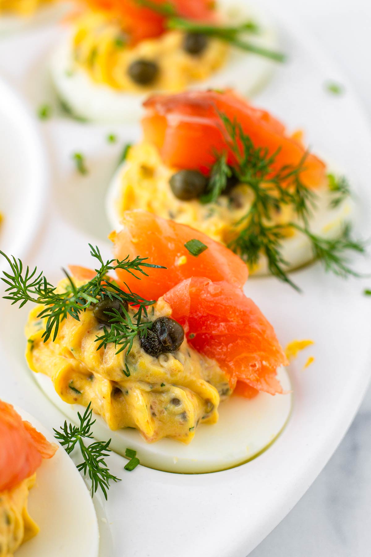 smoked salmon deviled eggs