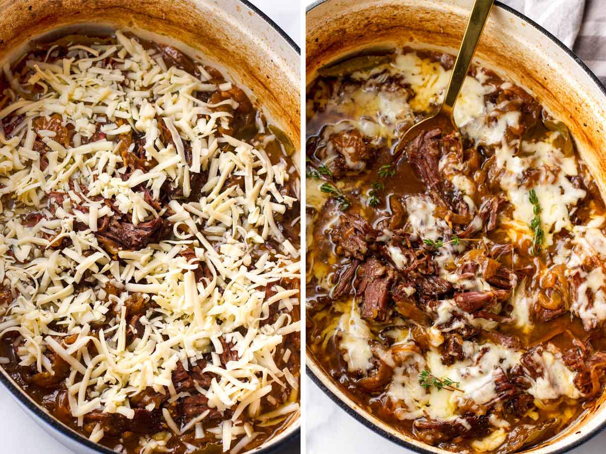 pot roast topped with cheese