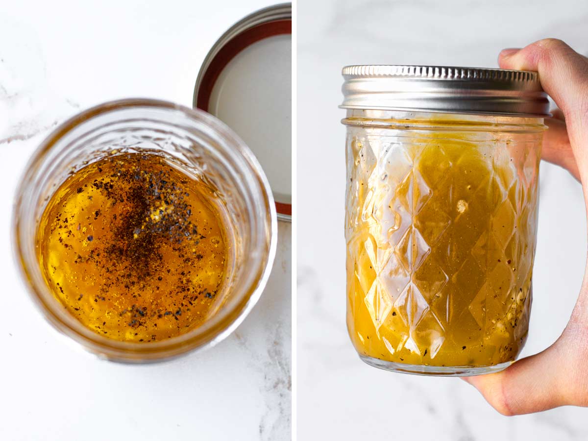 making the dressing
