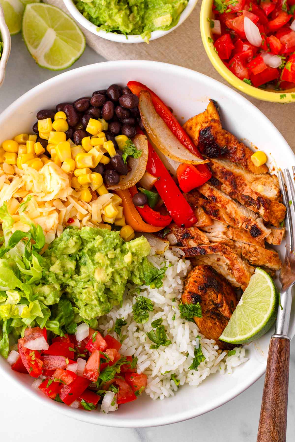 chicken fajita bowl