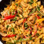 creamy chicken fajita pasta