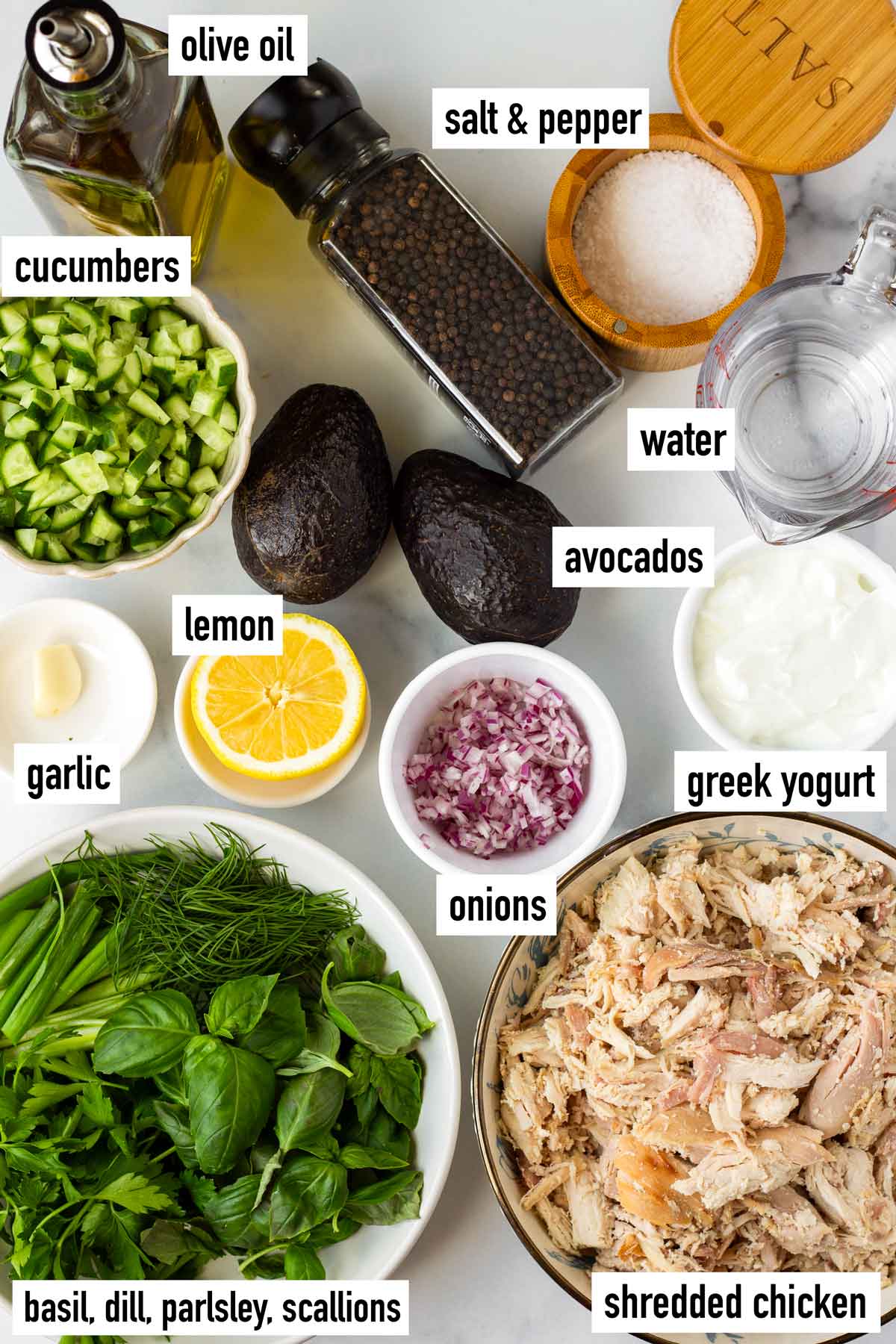 labeled ingredients