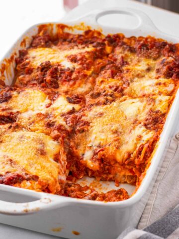 classi lasagna bolognese with bechamel sauce