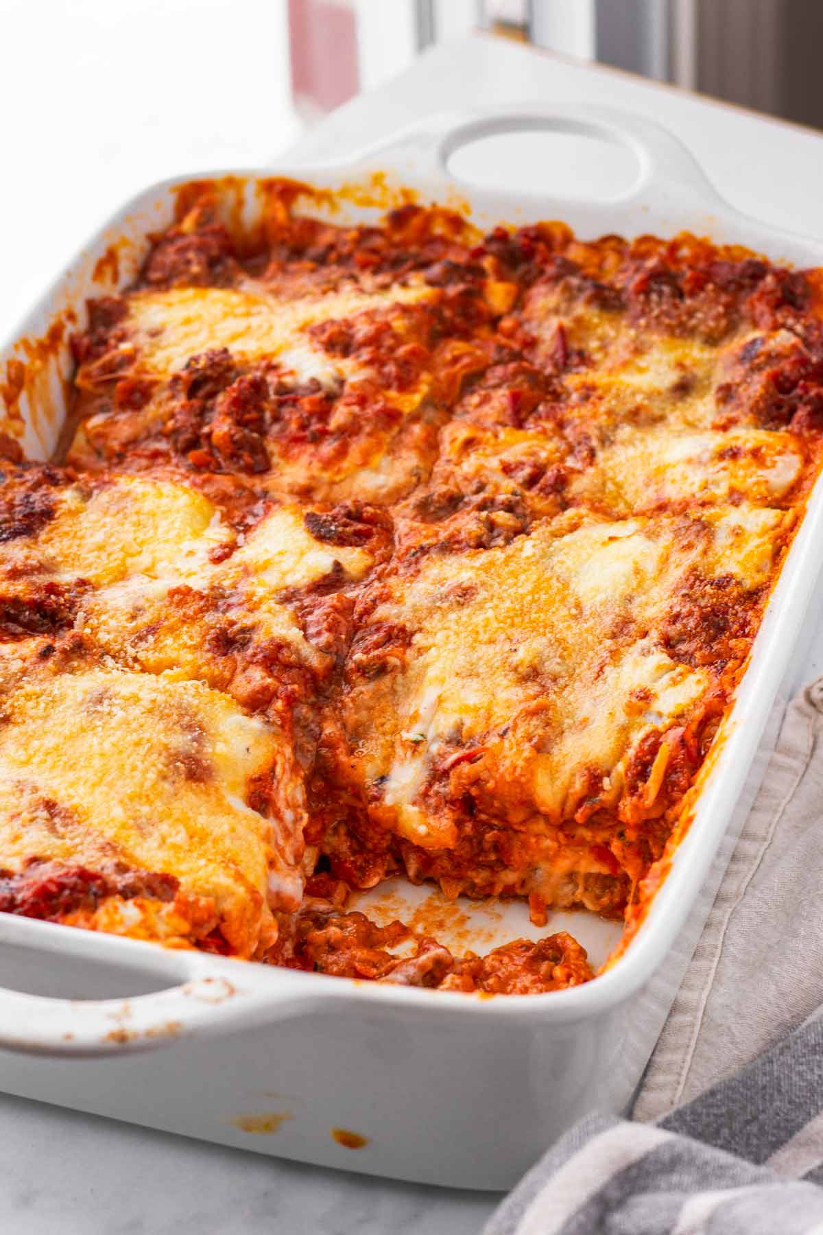 classi lasagna bolognese with bechamel sauce