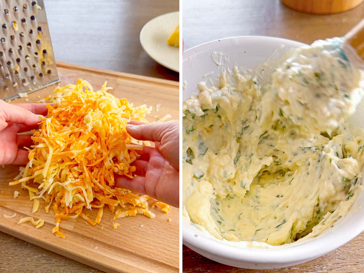 grating cheese and making butter