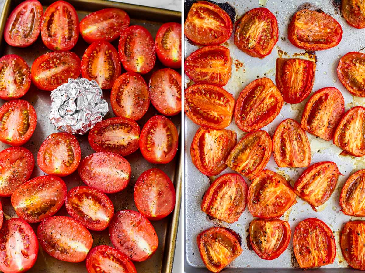 roasting tomatoes