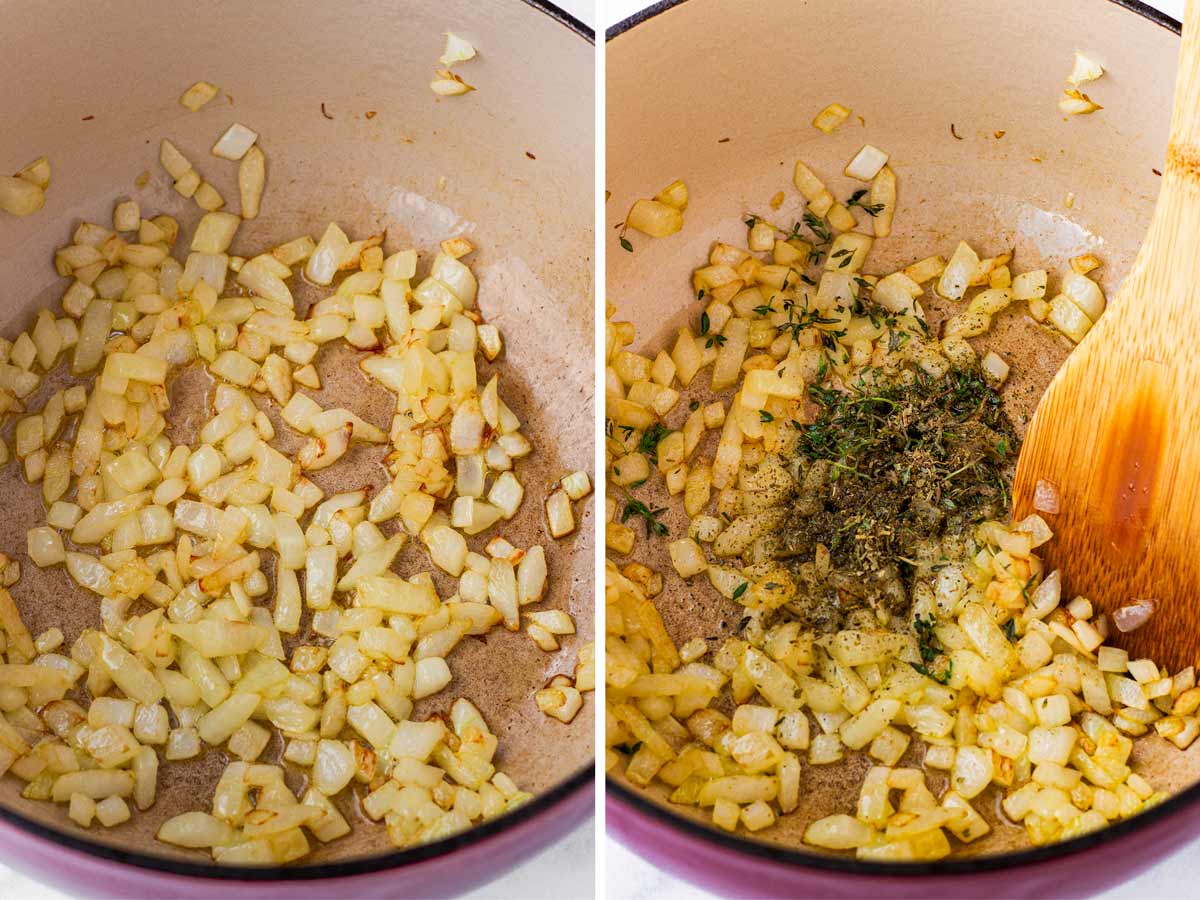 sauteing aromatics in dutch ovne
