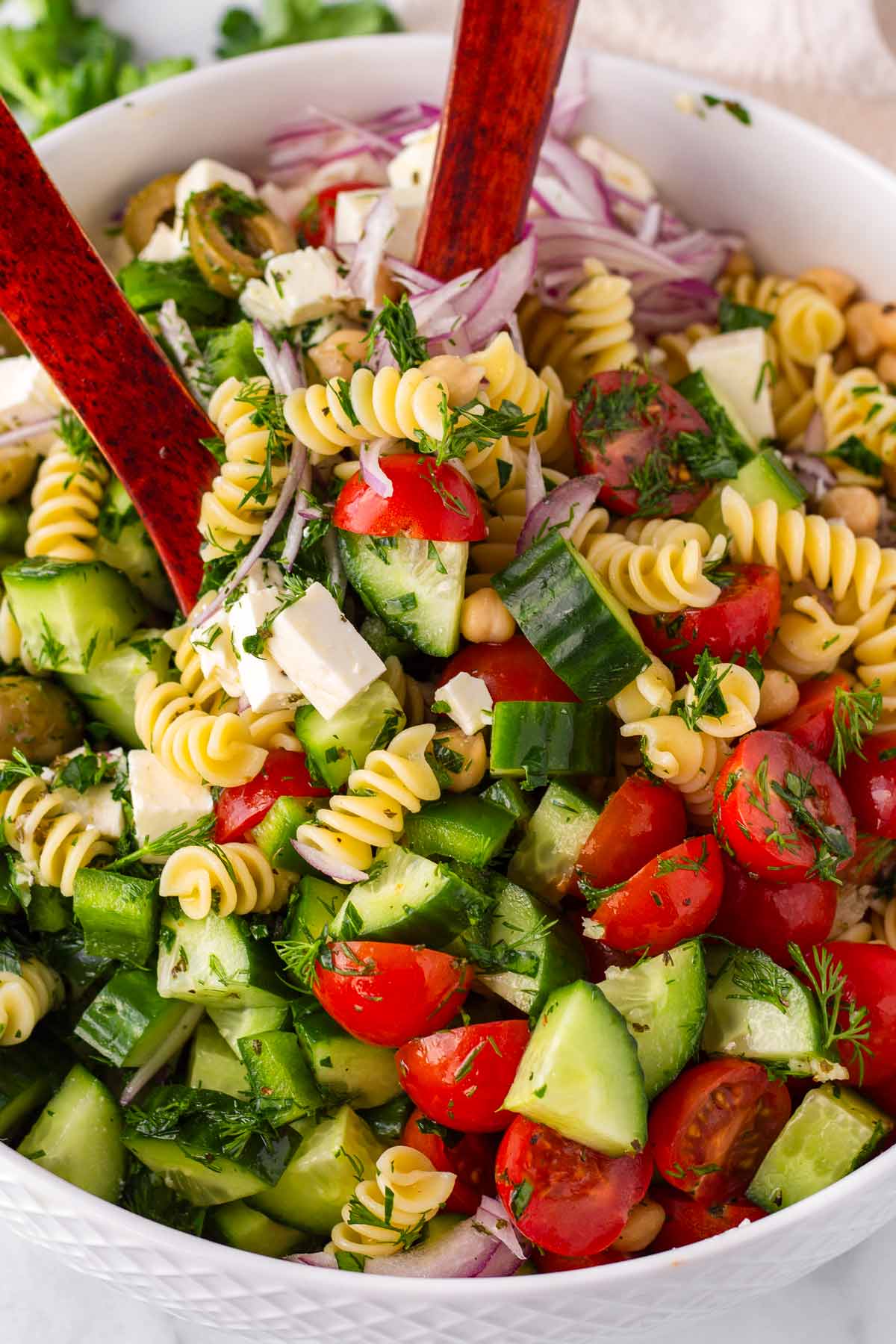 tossing salad