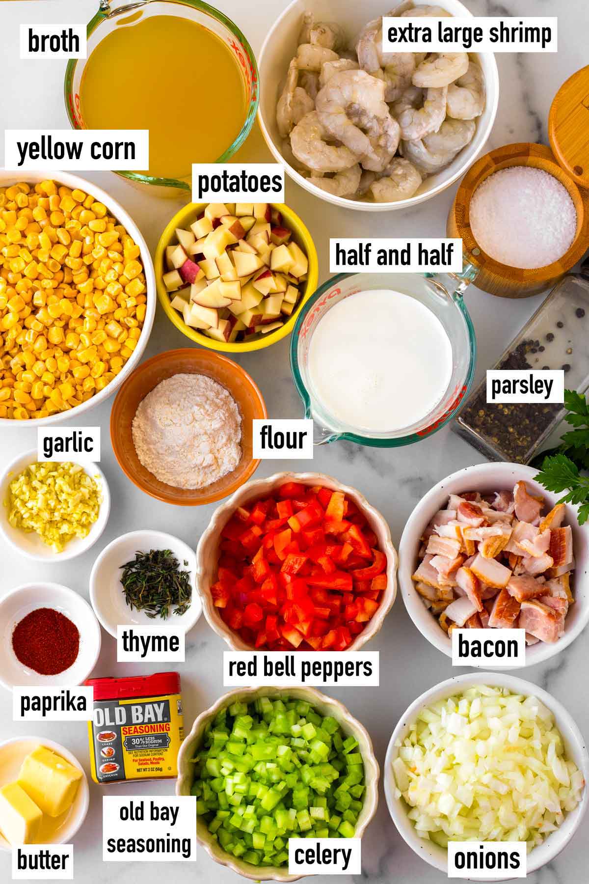 labeled ingredients