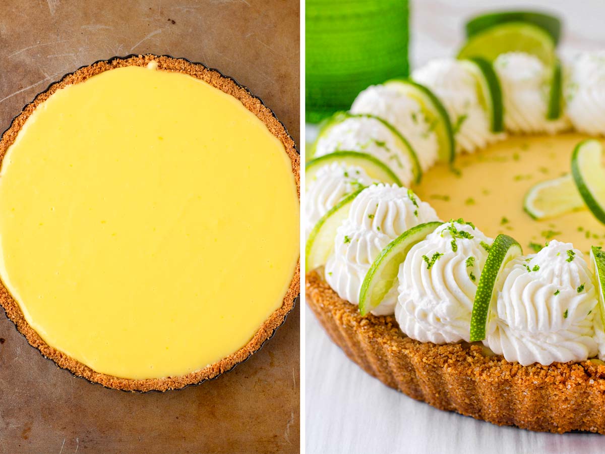 fully baked pie with decoration