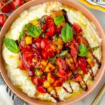 whipped burrata dip with peaches