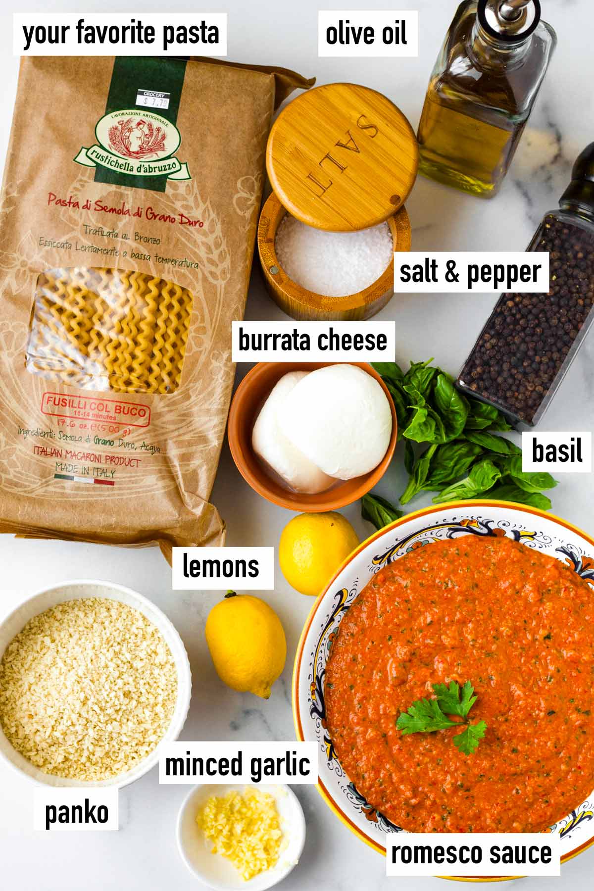 labeled ingredients