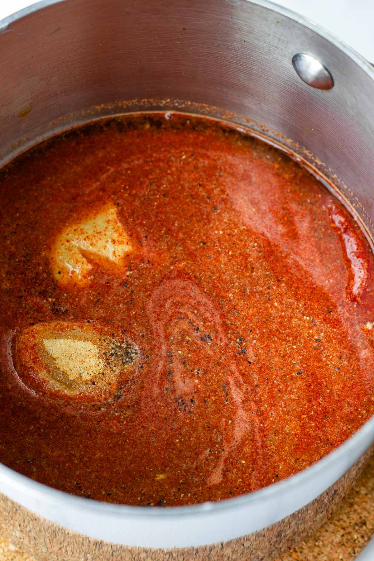 all ingredients in a saucepan before simmering