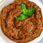 sun dried tomato pesto in bowl