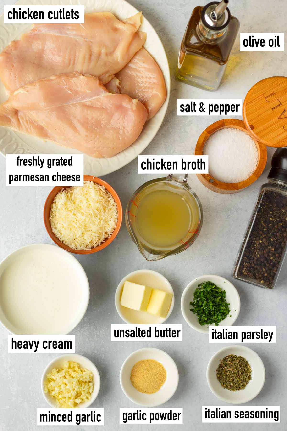 labeled ingredients