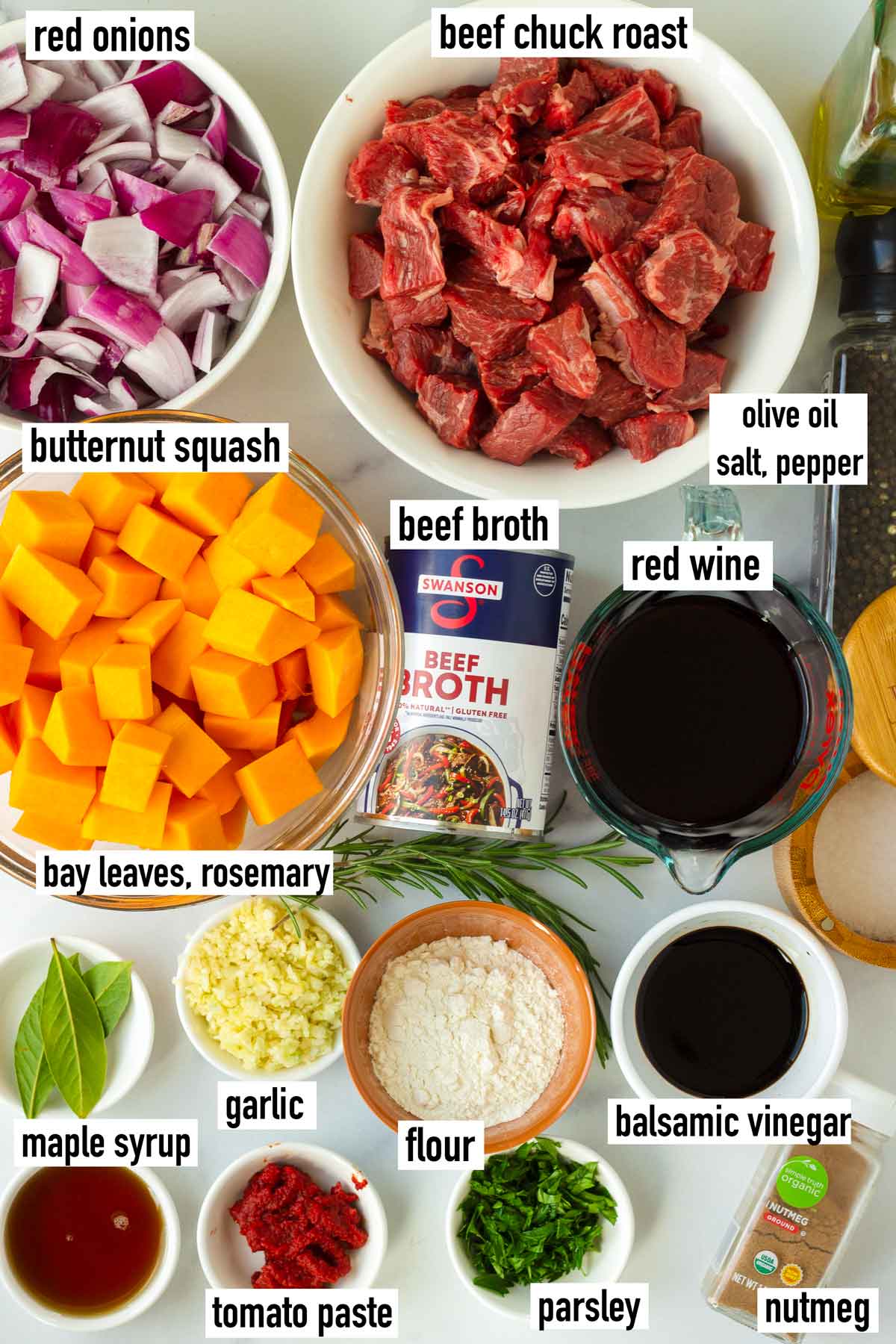 labeled ingredients