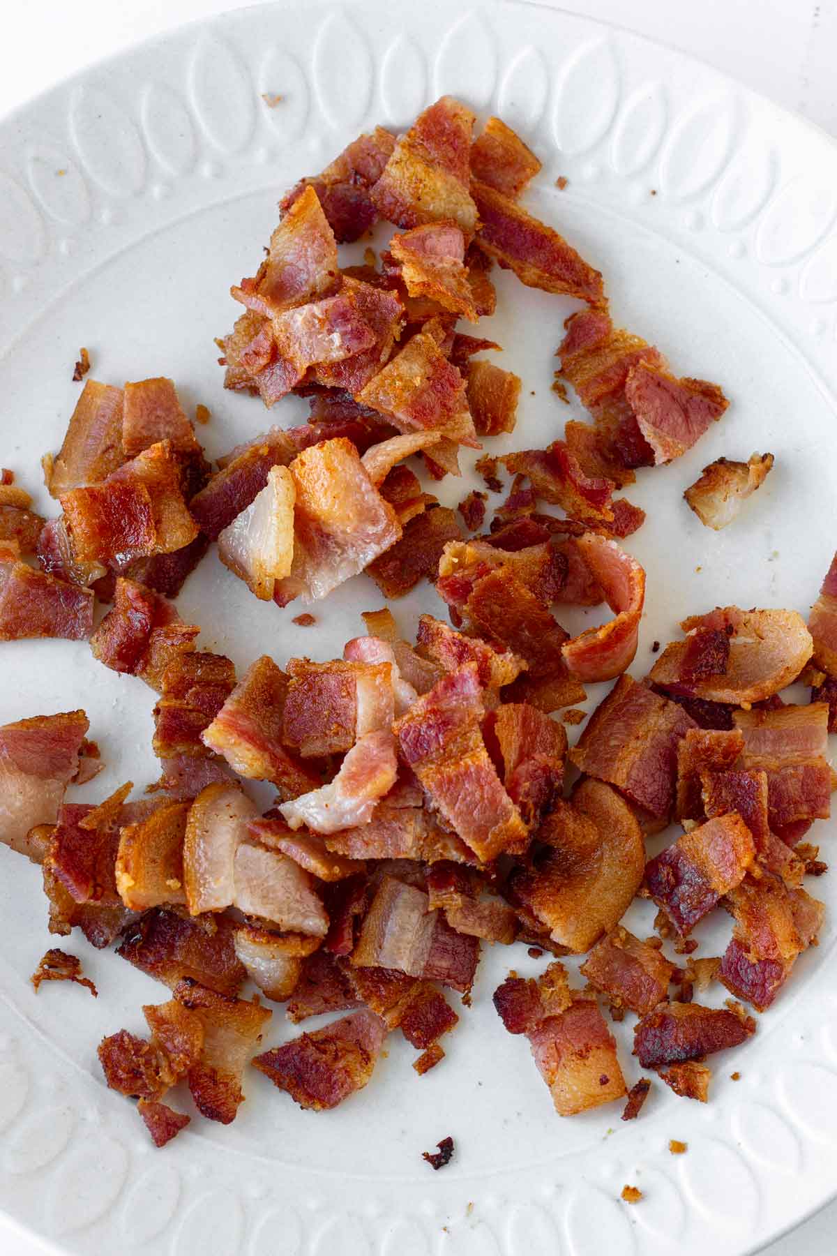cooked and diced bacon
