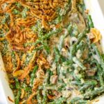 green bean casserole with fresh green beans