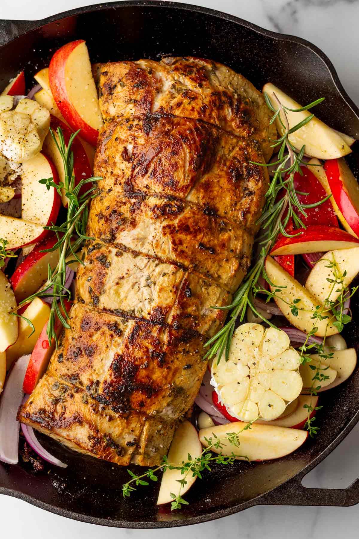 pork loin roast apples and onions