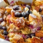 spoonful of blueberry cream cheese french toast casserole