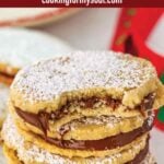 pin image design for nutella shortbread cookies