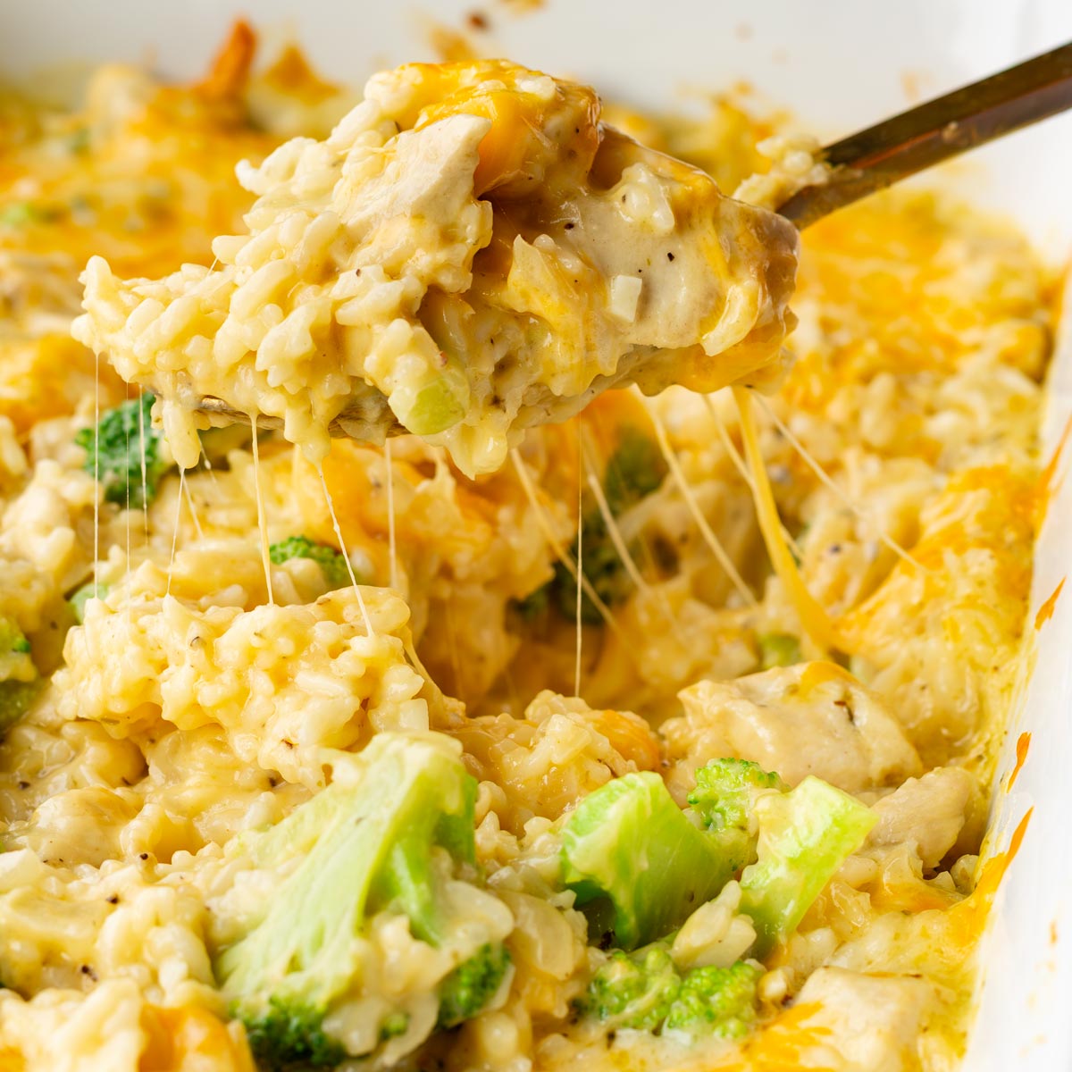 Cheesy Chicken Broccoli Rice Casserole - Cooking For My Soul