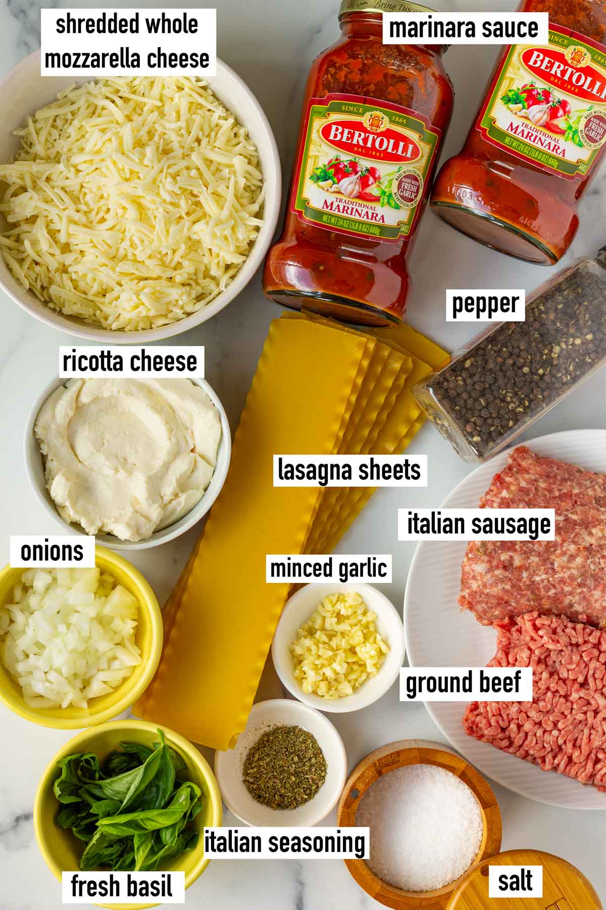 labeled ingredients