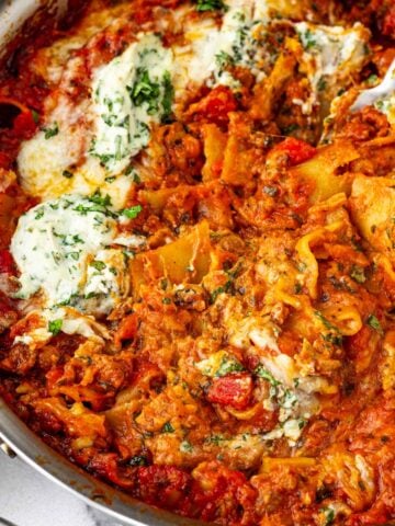 cheesy skillet lasagna weeknight