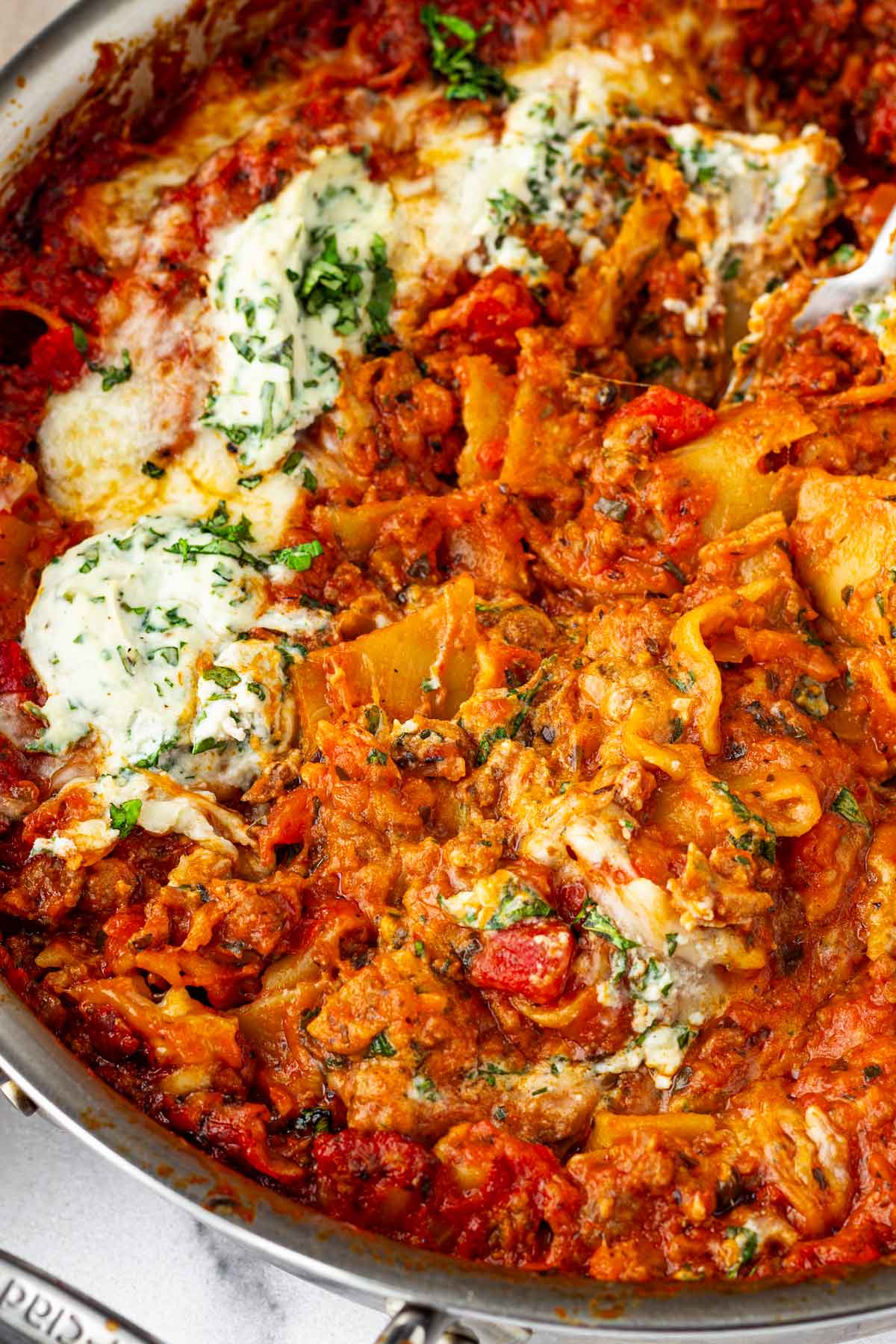 cheesy skillet lasagna weeknight