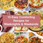 collection set of recipes for 15 easy comforting recipes