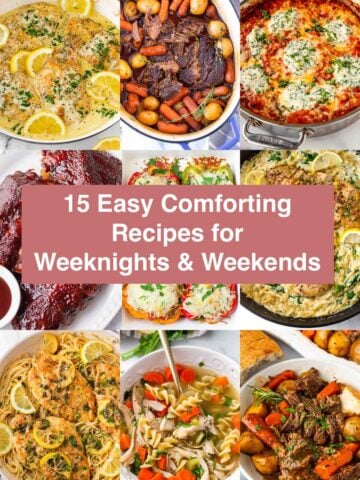 collection set of recipes for 15 easy comforting recipes