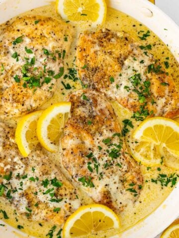creamy lemon chicken in one pan