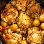 slow cooker chicken thighs with potatoes and carrots